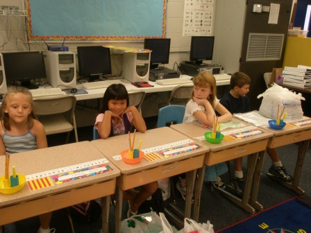 Kasen in her classroom